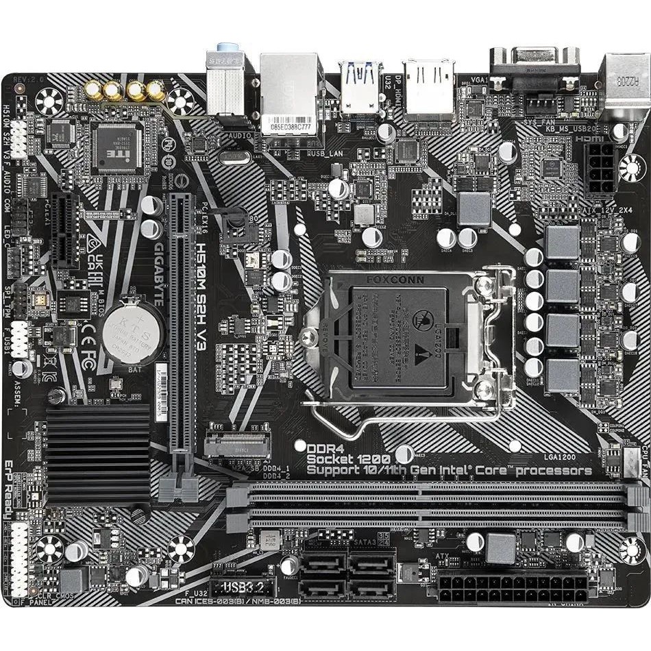 Материнская плата Gigabyte H510M S2H V3 2.0 LGA 1200, Intel Q470, mATX, Ret